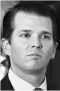  ??  ?? US President Donald Trump’s son Donald Trump Jr