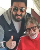  ??  ?? Abhishek Bachchan and Amitabh Bachchan.