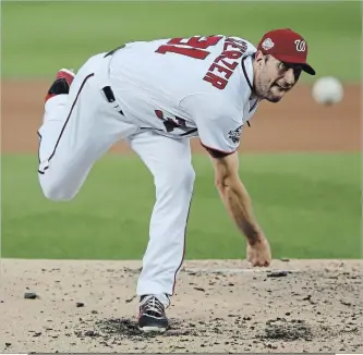  ?? CAROLYN KASTER THE ASSOCIATED PRESS ?? Max Scherzer, the Washington Nationals’ three-time Cy Young Award winner, says the on-field trends are driven by a formula: “it’s all about scoring the most runs and creating wins.”