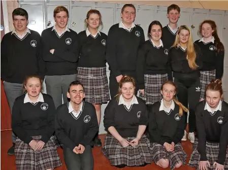  ??  ?? Enniscorth­y Vocational College students who did a Leaving Cert Applied project on Addiction.
