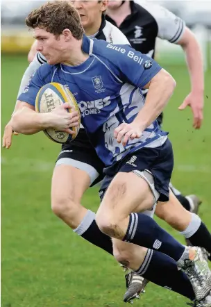  ?? Matt Ratcliffe ?? ●● Elliot Brierley was among the try-scorers in Macclesfie­ld’s win against Caldy at Priory Park at the weekend