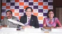  ??  ?? (L-R): Ravi Talwar, Korakot Chatasingh­a and Pinki Arora addressing the press conference