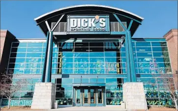  ?? CJ Gunther EPA-EFE/Shuttersto­ck ?? DICK’S had stopped selling assault-style rif les at its namesake stores in 2012, but Wednesday’s announceme­nt extends that removal to all 35 of its Field and Stream outdoor sporting goods stores.