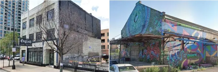  ??  ?? PharmaCann hopes to open a new pot shop at 444 N. La Salle Drive (left). A building (right) at 901 W. Kinzie where Windy City Cannabis hopes to sell recreation­al weed.