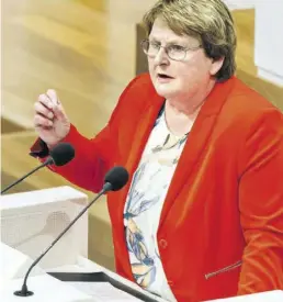  ?? Imago-BILD: Matthey ?? Rügte scharf den politische­n Kurs der opposition­ellen Grünen: Johanne Modder (SPD).