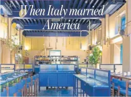  ??  ?? Interiors of Americano, an American-inspired Italian restaurant