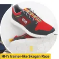  ??  ?? HH’S trainer-like Skagan Race offers the best grip in the wet