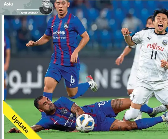  ?? ?? Shock...Malaysia’s Johor Darul Ta’zim pipped champions of Japan Kawasaki Frontale in Group I