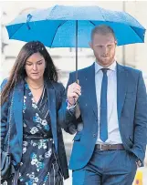  ?? Pictures: AARON CHOWN / PA ?? Ben Stokes and his wife Clare yesterday