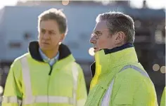  ?? ?? Labour leader Sir Keir Starmer and Ed Miliband, his shadow energy security and net zero secretary.