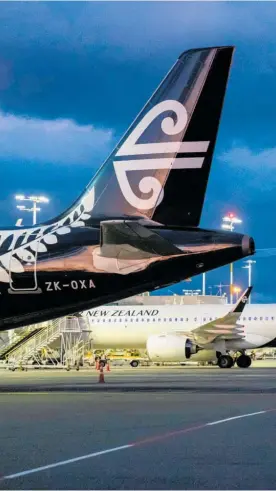  ??  ?? Air New Zealand is among a number of global airlines currently operating below 10 per cent of normal weekly capacity.