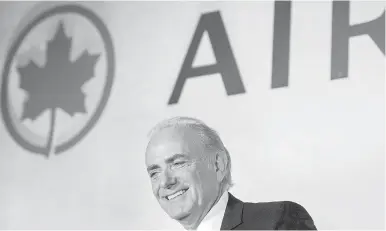  ??  ?? Air Canada chief executive Calin Rovinescu at the company’s annual general meeting in Montreal.