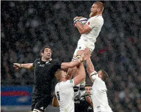  ?? GETTY IMAGES ?? Rugby writer Stephen Jones has called for England imports, such as Brad Shields (with ball), to be omitted from the World Cup squad.