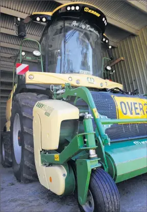  ??  ?? The Krone Big X 780 forage harvester is packed with tech, which drew Mr Whipp to the machine. ‘‘It’s got 4WD, variable chop length, sensors on it to keep track of tonnage and yield mapping . . . this is the best chopper on the market,’’ he says.