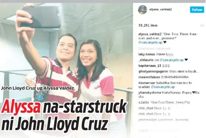  ??  ?? John Lloyd Cruz ug Alyssa Valdez