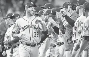  ??  ?? The Astros will have Justin Verlander (35) all year. ROBERT DEUTSCH/USA TODAY SPORTS