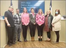  ?? HERALD photo/roger Cline ?? Big Spring ISD school counselors were honored at the school board meeting Thursday evening.