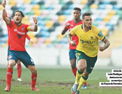  ??  ?? GOLOS. Luiz Phellype destacou-se ao serviço do Paços de Ferreira