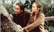  ?? 20TH CENTURY FOX ?? Douglas and Kathleen Turner exhibited chemistry to spare in the romance/action film “Romancing the Stone.”