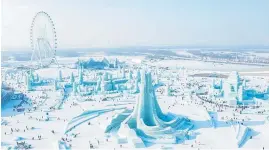  ?? Picture: SUPPLIED ?? An aerial view of the Harbin Ice and Snow World in Harbin, NorthEast China’s Heilongjia­ng province.