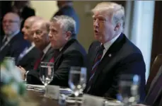  ?? PHOTO/ ?? President Donald Trump speaks during a meeting with Baltic leaders in the Cabinet Room of the White House on Tuesday in Washington. AP EVAN VUCCI