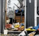  ?? TAMARA LUSH / AP ?? A cat stands amid debris at a mobile home that was destroyed earlier this month by Hurricane Michael in a rural part of Bay County, Fla.