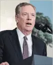  ?? ASSOCIATED PRESS FILE PHOTO ?? U.S. trade representa­tive Robert Lighthizer faced tough questions about the effects of tariffs.