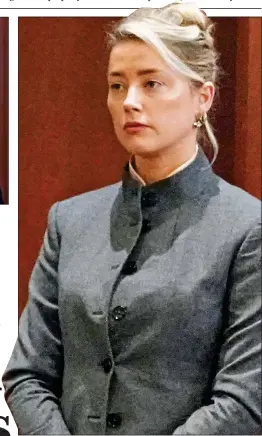  ?? ?? COURT BATTLE: Amber Heard during the bitter defamation trial