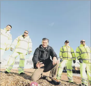  ?? ?? HOTSPOT Steve Bomford photograph­s plastic waste; below MP Stephen Morgan using the app