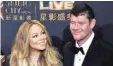  ?? Foto: afp ?? Popstar und Unternehme­r: Mariah Carey und James Packer.