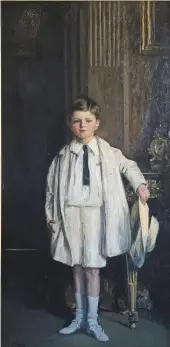  ??  ?? Fig 1: A portrait of the young Kenneth Clark, future presenter of Civilisati­on, by Lavery