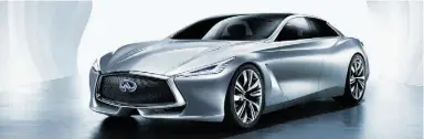  ?? Handout /infiniti ?? With the Infiniti Q80 Inspiratio­n, there are no side-door mirrors to break up the profile.