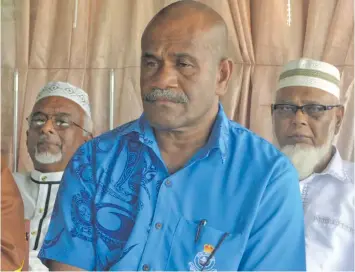  ?? Photo: ?? Divisional Police Commander Northern Vereani Nakauyaca at the Valebasoga Sunni Muslim Centre on December 3, 2017.