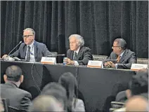  ?? CARLOS LEMOS / EFE ?? Apertura. Luis Almagro (c) participó del IX Foro de la Sociedad Civil.