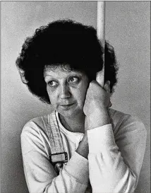  ?? BILL JANSCHA/AP 1983 ?? Norma McCorvey, a house painter at the time, poses for a photo in Terrell, Texas, in 1983. “Jane Roe” is the name she used when her two attorneys filed her historic lawsuit.