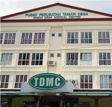  ??  ?? New facility: The Taman desa Medical Centre, which is one of the hospitals operated by TdM. The
october. company will open its new 130-bed Kuala Terengganu Specialist Hospital in