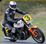  ??  ?? The editor samples the 1978 Castrol Six Hourwinnin­g Yamaha XS1100. Many thanks to Mal Pitman for the opportunit­y to ride this superbly presented motorcycle.