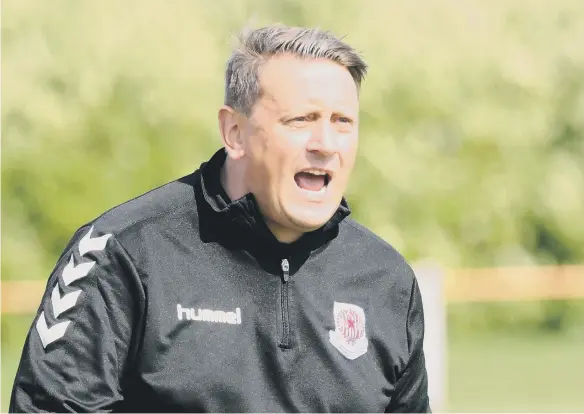  ??  ?? Seaham Red Star manager Mark Collingwoo­d.