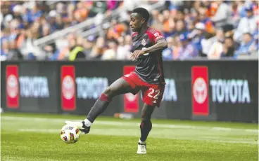  ?? JEFF DEAN / THE ASSOCIATED PRESS ?? Toronto FC’S general manager Jason Hernandez has revealed that the club
has made fullback Richie Laryea its third designated player.