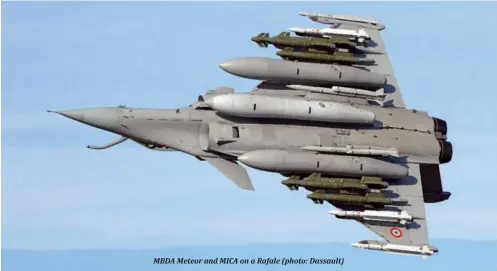  ?? (photo: Dassault) ?? MBDA Meteor and MICA on a Rafale