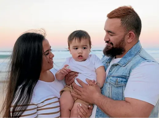  ??  ?? All Emily Taputoro and Mikaere Rapana want for Christmas is to introduce their 1-year-old son Crown to his half-brother in New Zealand.