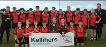  ??  ?? Ballyheigu­e under 14 football team who won the final of the Kellihers Toyota Tralee Central Region Div. 3 football competitio­n.