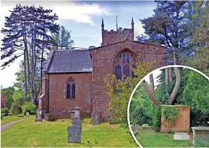  ?? ?? St Andrew & St Mary’s Church, How Caple, and inset, the outdoor toilet