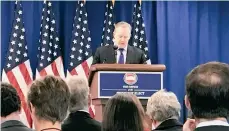  ?? MARÍA PEÑA ?? El entrante portavoz de la Casa Blanca, Sean Spicer, en su primer encuentro con la prensa.