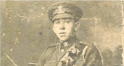  ??  ?? ●● Sean Wood’s grandpa, William Wood, who fought in the First World War