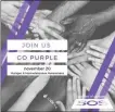  ?? IMAGE PROVIDED ?? On Wednesday, Nov. 20, SOS is launching its #GoPurple campaign, during which community members will wear purple to raise awareness and funds for those in the Saratoga community experienci­ng hunger and homelessne­ss.