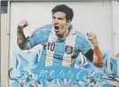  ?? FOTO: PEP MORATA ?? El mural de Messi, en Rosario