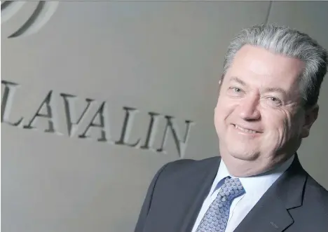  ?? CHRISTINNE MUSCHI FOR NATIONAL POST ?? SNC-Lavalin CEO Neil Bruce says the Trillium light-rail line Ottawa, the Gordie Howe bridge in southern Ontario, and a handful of potential oilsands expansion projects could provide a significan­t backlog of work.