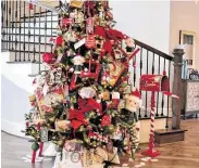  ??  ?? Throughout October, Cane Island’s collection of Instagram-worthy Christmas trees will be in its model homes, Welcome Center, and The Oaks Kitchen & Bar.