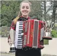  ?? 17_t18accordi­on03 ?? Emma McPhee, 15, Taynuilt. Emma won the under-16 march, Strathspey­s and reels and came second in the under 16 Gaelic waltzes. Emma came overall winner in both classes.